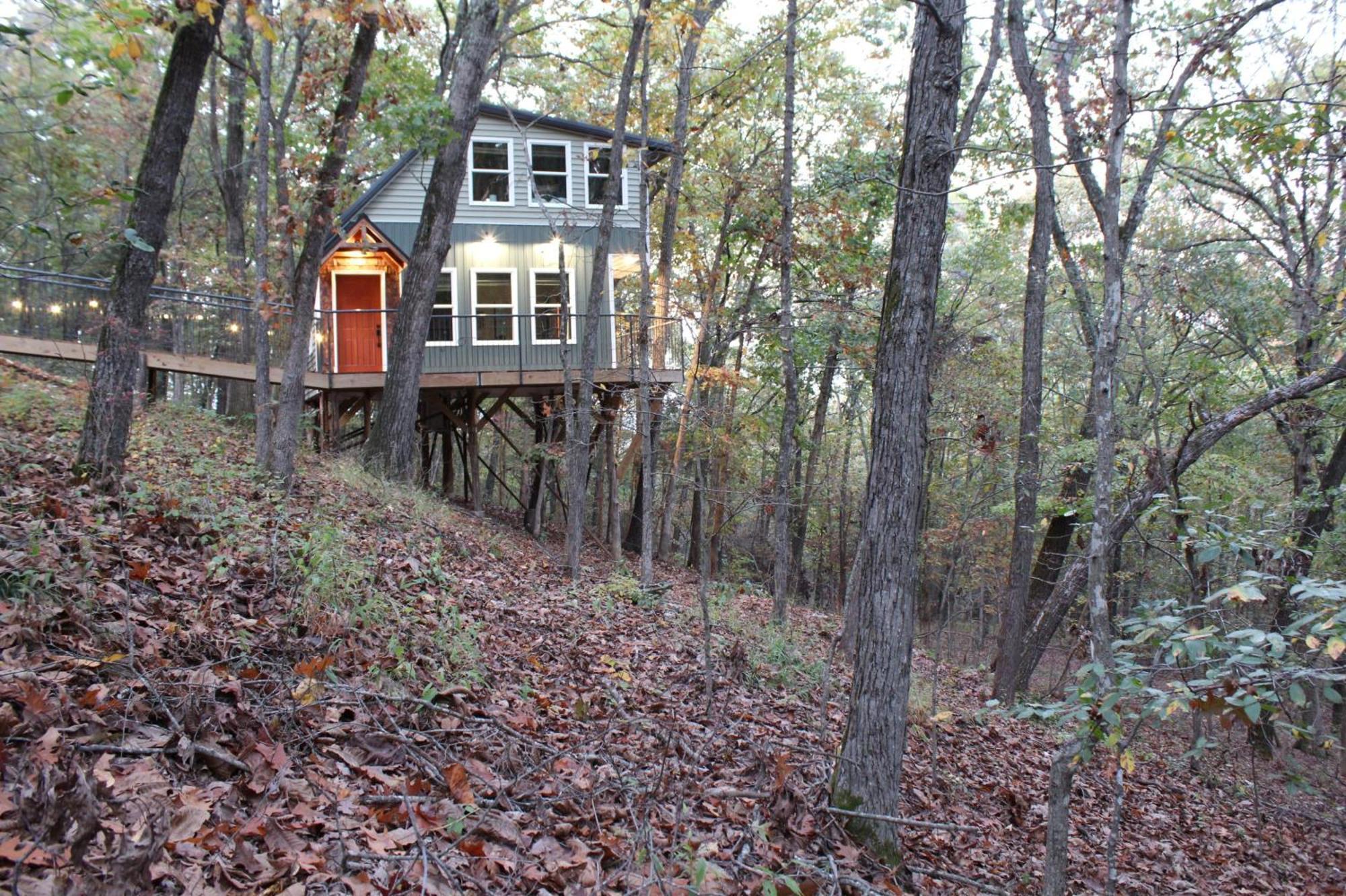 布蘭森Secluded Treehouse In The Woods - Tree Hugger Hideaway别墅 外观 照片